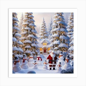 Santa Claus In The Snow 4 Art Print