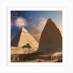 Egyptian Pyramids Art Print