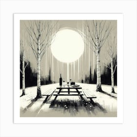 Picnic In The Woods Art Print