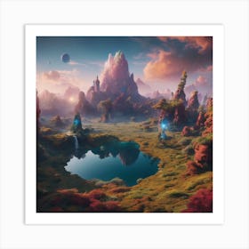 Planet In Space Art Print