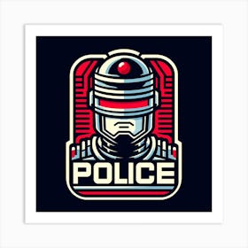 Robot Police Logo Art Print