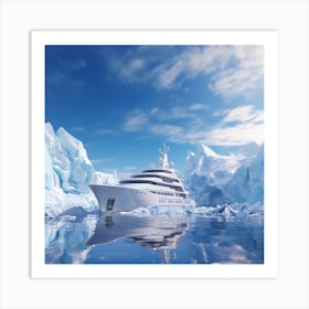 Luxury Yacht In The Ice 1 Art Print