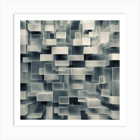 Abstract Background With Cubes Art Print