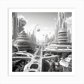 Futuristic City 13 Art Print