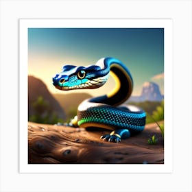 Snake In The Forest Art Print