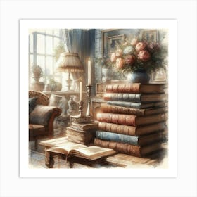 Bookshelf 1 Art Print