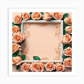 Frame With Roses 10 Art Print