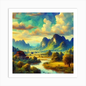 Landscape In Vietnam Art Print