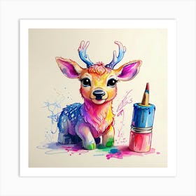 Cute Deer 1 Art Print