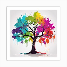 Colorful Tree 1 Art Print