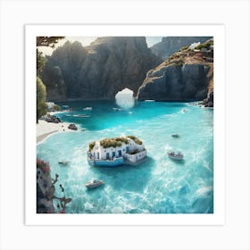 Santorini Island Art Print