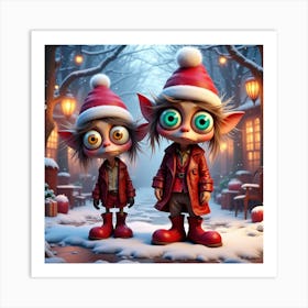 Christmas Elves 11 Art Print