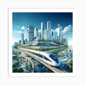 Futuristic City 9 Art Print