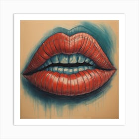 Red Lips Art Print