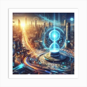 Futuristic Cityscape 5 Art Print