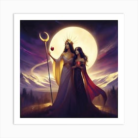 Two Goddesses 1 Art Print