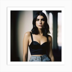 dua lipa black brack art print portrait Art Print