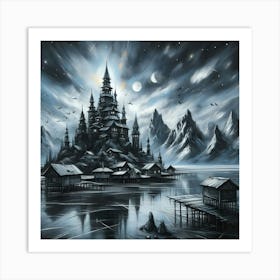 Castle On The Ice Art Print