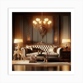 Rococo Living Room Art Print