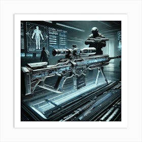 Sci Fi Dark Matter Sniper Rifle 1024x1024 Art Print