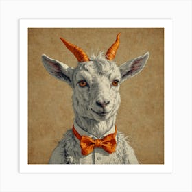 Goat In A Bow Tie 1 Art Print