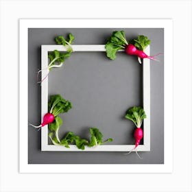 Radish As A Frame (4) Art Print