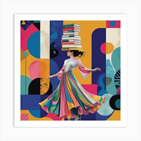 Graceful Woman in Surreal Artistic Form Art Print