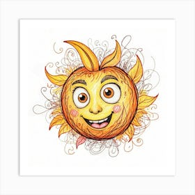 Sun Face 2 Art Print