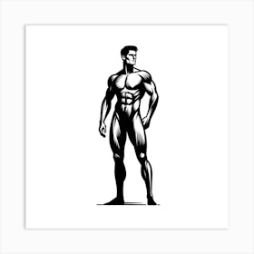 Muscular Man 5 Art Print