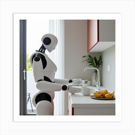 Asm A Smart Robot Wash The Dishes Inside A Smart Home 82687ec9 6d14 4581 Bc12 83fb6de13cf8 Art Print