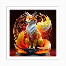 Fire Fox Art Print