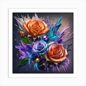 Gorgeous colorful spring flowers 1 Art Print