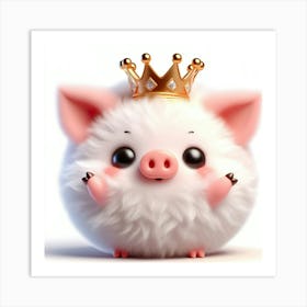 Pig In A Crown 8 Art Print