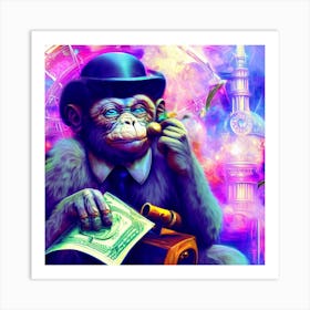 Monkey In A Hat Art Print