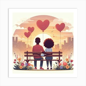 Illustration valentine's day 2 Art Print