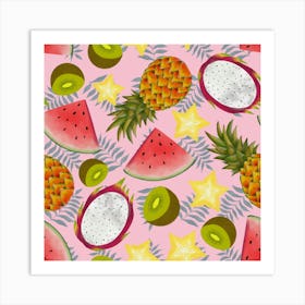 Summer Tropical Fruits Art Print