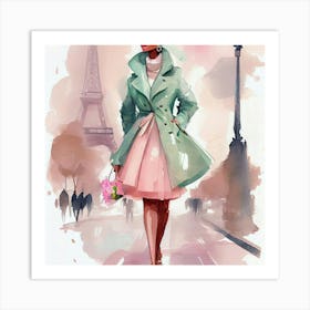 Paris Fashion Illustration 3 Art Print