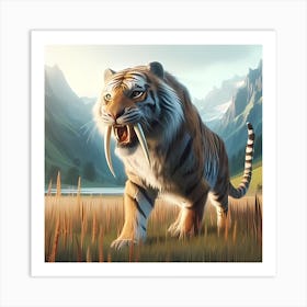 Saber-tooth tiger Art Print