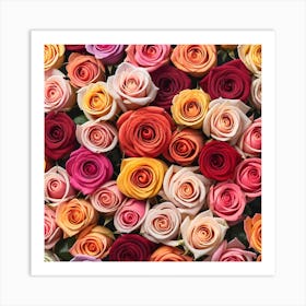 Colorful Roses Background 2 Art Print