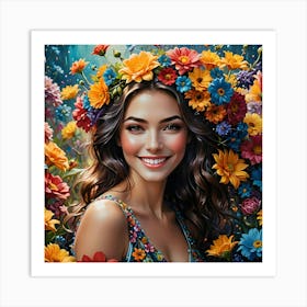 Flower Girl 3 Art Print