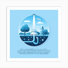 Air Pollution Vector Illustration Art Print