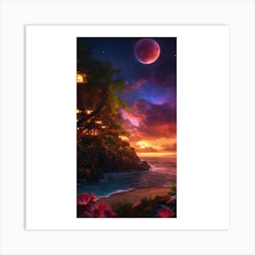 Hawaiian Sunset Art Print