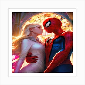 Spider - Man And Gwen Art Print