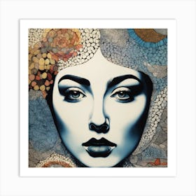 'Blue Woman' wall art Art Print