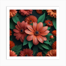 Default Create Unique Design Of Beautiful Flowers 0 Art Print