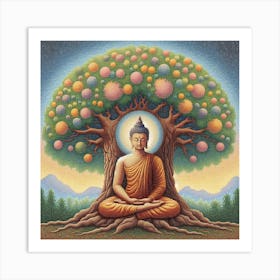 Buddha Tree 3 Art Print