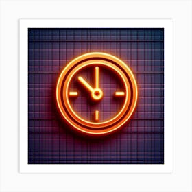 Neon Clock Neon Clock Art Print