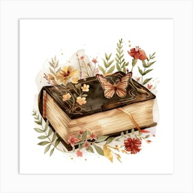 Watercolor Book Illustration Art Print