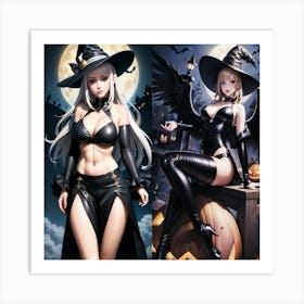 Halloween Witches 1 Art Print