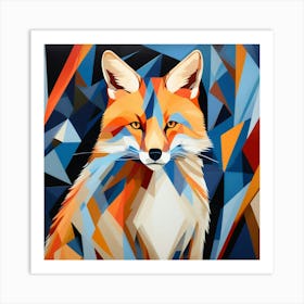 Abstract modernist Fox 1 Art Print